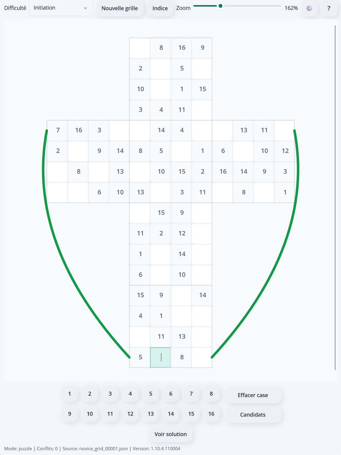 Horizontal line - row 1