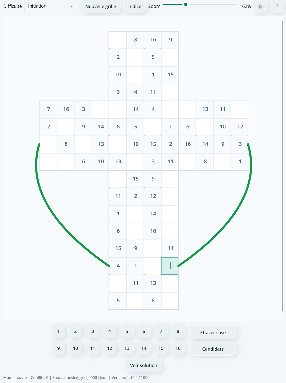 Horizontal line - row 3