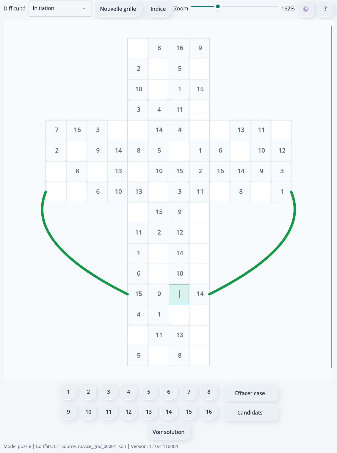 Horizontal line - row 4